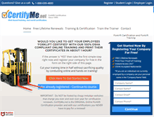 Tablet Screenshot of certifyme.net